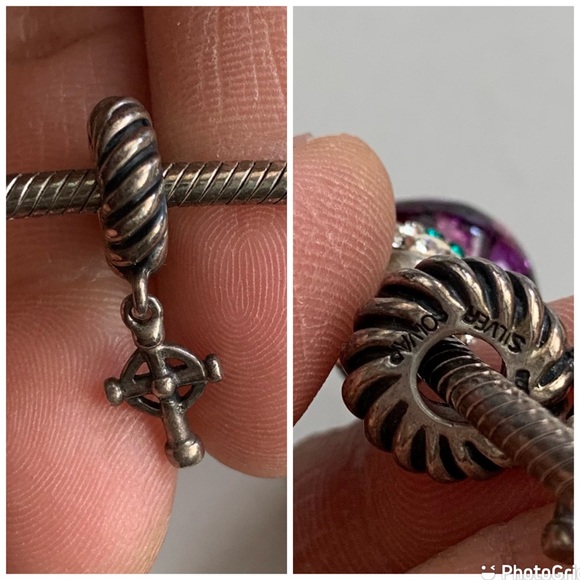 Pandora Snake Chain Moments Bracelet with 10 Silver 925 Charms Jewelry - Picture 12 of 16